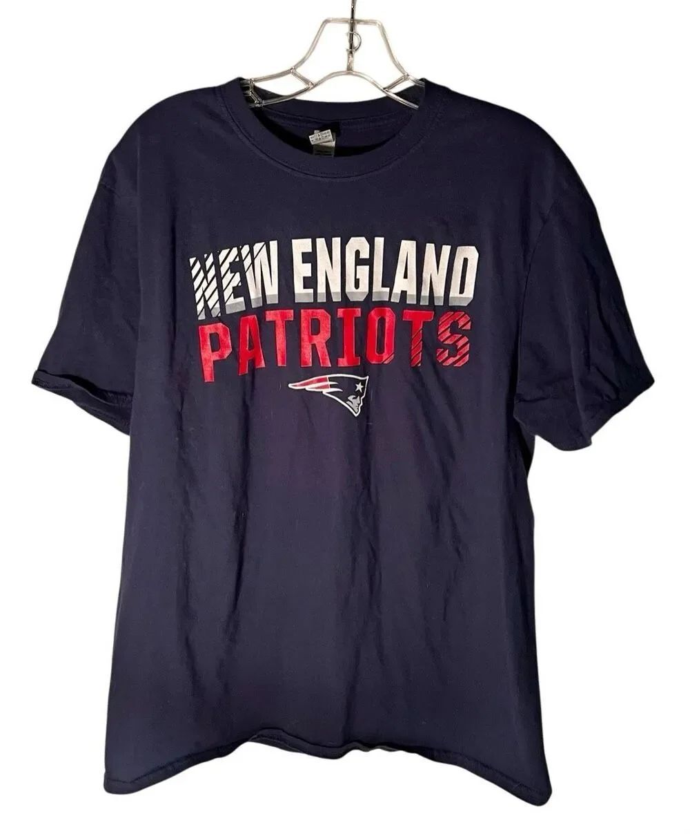 New England Patriots Iconic Collection Fade Out T-Shirt - Navy Size Large